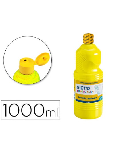 Tempera liquida giotto escolar lavable 1000 ml amarillo