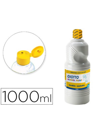 Tempera liquida giotto escolar lavable 1000 ml blanco