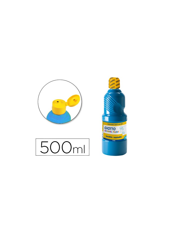Tempera liquida giotto escolar lavable 500 ml azul cyan Tempera liquida giotto escolar lavable 500 ml azul cyan