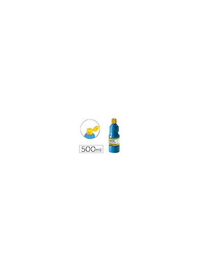 Tempera liquida giotto escolar lavable 500 ml azul cyan