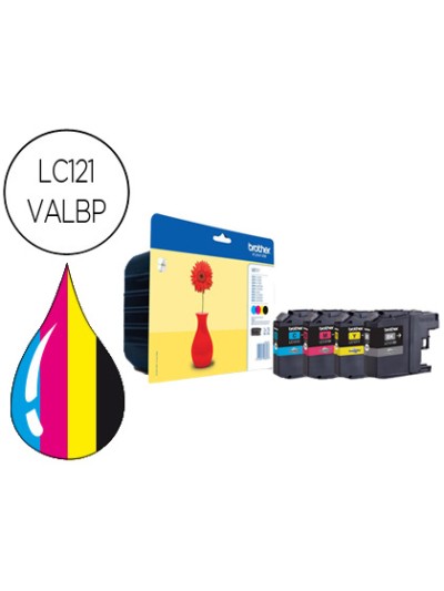 Ink-jet brother dcp-j132w/152w/552dw/752dw mfc-j470dw/650dw/870dw pack 4 colores -300 pag