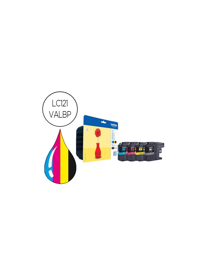 Ink-jet brother dcp-j132w/152w/552dw/752dw mfc-j470dw/650dw/870dw pack 4 colores -300 pag Ink-jet brother dcp-j132w/152w/552dw/752dw mfc-j470dw/650dw/870dw pack 4 colores -300 pag