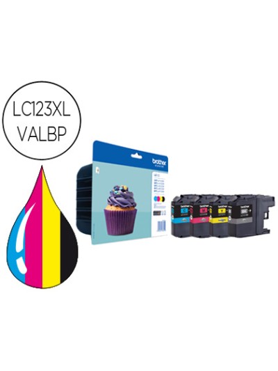 Ink-jet brother dcp-j4110dw mfc-j4410dw/4510dw/ 4710dw/6520dw 6720dw/6920dw pack 4 colores -600 pag