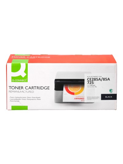 Toner q-connect compatible hp ce285a para laserjet p1102/p1102w/m1212nf mfp/m1217nfw mfp/m1132mfp -1.600pag- negro