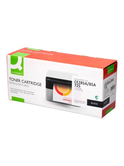Toner q-connect compatible hp ce285a para laserjet p1102/p1102w/m1212nf mfp/m1217nfw mfp/m1132mfp -1.600pag- negro