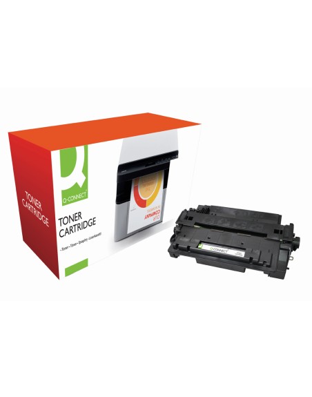 Toner q-connect compatible hp ce255a para laserjet p3015 / p3015d / 3015dn / 3015x -6.000pag- negro
