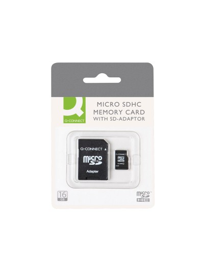 Memoria sd micro q-connect flash 16 gb clase 6 con adaptador