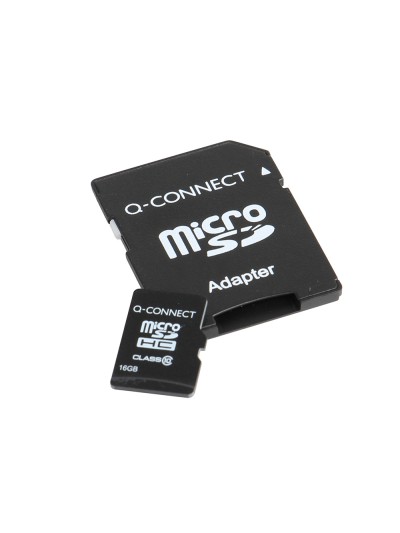 Memoria sd micro q-connect flash 16 gb clase 6 con adaptador