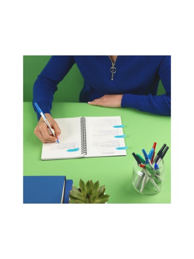 Boligrafo paper mate kilometrico punta 1 mm plastico reciclado 80% color azul