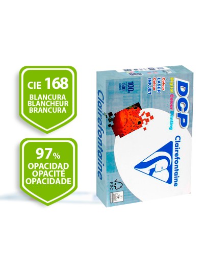 Papel fotocopiadora clairefontaine din a4 100 gramos paquete de 500 hojas