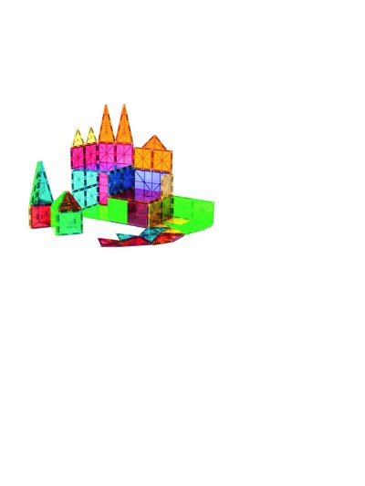 Juego de construccion amaya magtiles 104 piezas 3d formas y colores surtidos
