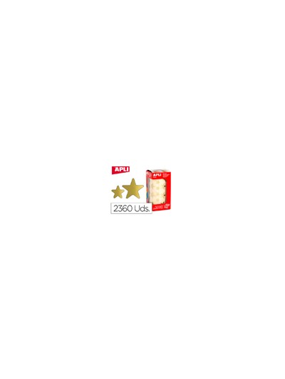 Gomets apli estrella oro rollo de 2360 unidades