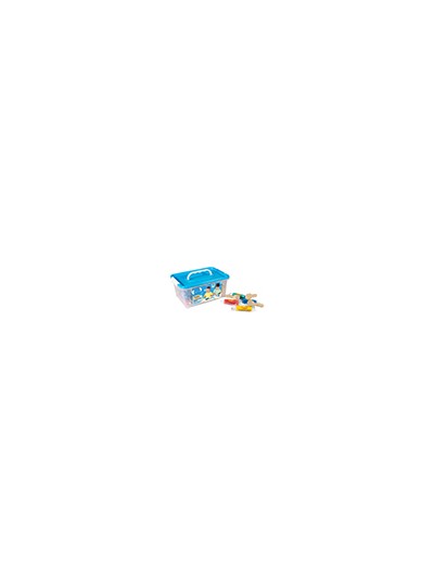 Plastilina jovi my first baby super blanda 38 g baul con 20 unidades colores surtidos + 9 sellos madera surtidos