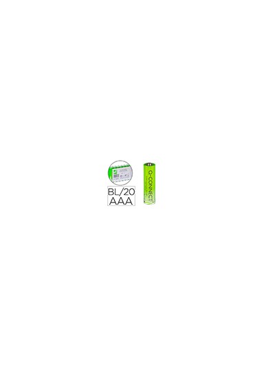 Pila q-connect alcalina aaa paquete con 20 unidades