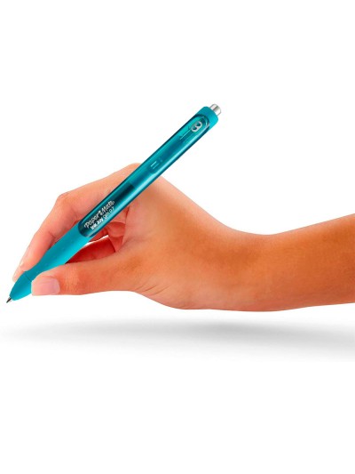 Boligrafo paper mate inkjoy retractil gel pen trazo 0,7 mm verde azulado