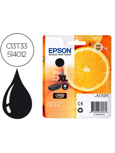 Ink-jet epson expression premiun t3351 33xl xp-530 / xp-630 / xp-640 / xp-830 / xp-900 negro 530 pag