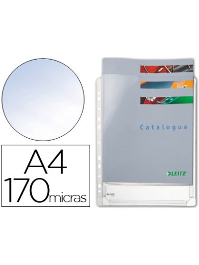 Funda multitaladro esselte din a4 pvc 170 mc con fuelle capacidad 200 hojas pack de 5 unidades