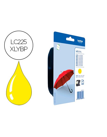 Ink-jet brother lc-225xlybp mfc-j 4420 dw / mfc-j 5620 dw amarillo alta capacidad 1200 pag