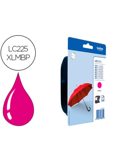 Ink-jet brother lc-225xlmbp mfc-j 4420 dw / mfc-j 5620 dw magenta alta capacidad 1200 pag