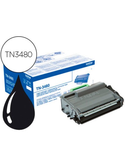 Toner brother tn-3480 dcp-l5500dn / dcp-l6600dw / hl-l5000d / mfc-l5700 alta capacidad negro 8000 pag