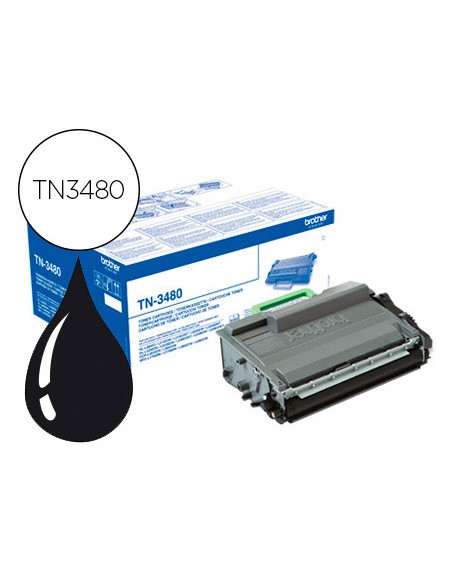 Toner brother tn-3480 dcp-l5500dn / dcp-l6600dw / hl-l5000d / mfc-l5700 alta capacidad negro 8000 pag