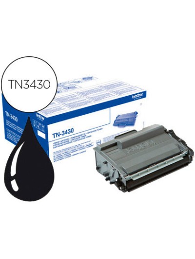 Toner brother tn-3430 dcp-l5500dn / dcp-l6600dw / hl-l5000d / mfc-l5700 negro 3000 pag