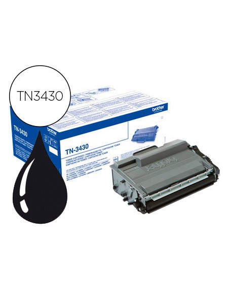 Toner brother tn-3430 dcp-l5500dn / dcp-l6600dw / hl-l5000d / mfc-l5700 negro 3000 pag
