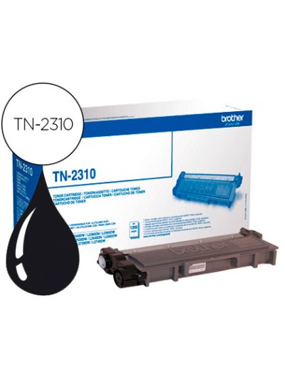 Toner brother tn-2310 dcp-l2500d / hl-l2300d / mfc-l2700dw / mfc-l2720dw negro 1200 pag