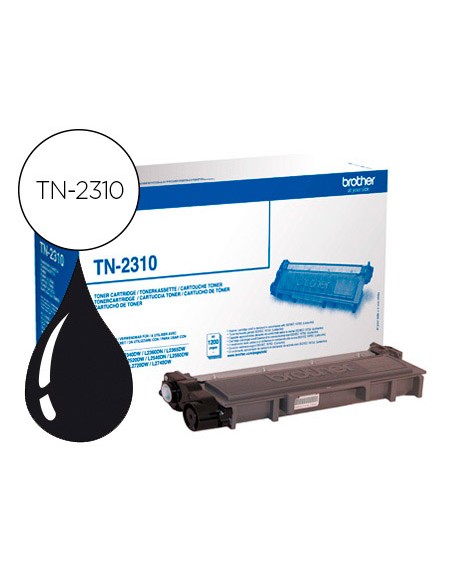 Toner brother tn-2310 dcp-l2500d / hl-l2300d / mfc-l2700dw / mfc-l2720dw negro 1200 pag