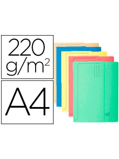 Subcarpeta cartulina con bolsa exacompta din a4 colores surtidos 210 gr