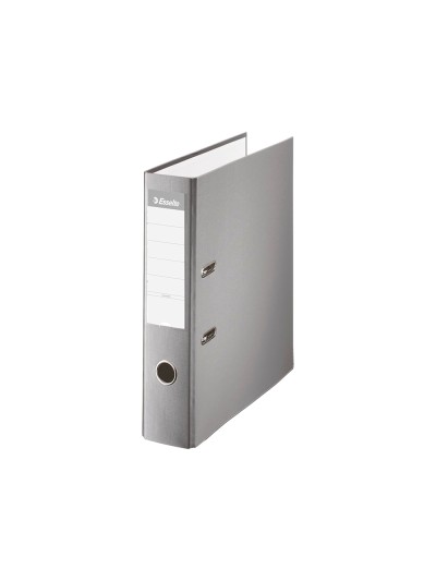 Archivador de palanca esselte carton forrado pvc folio lomo de 75 mm con rado gris