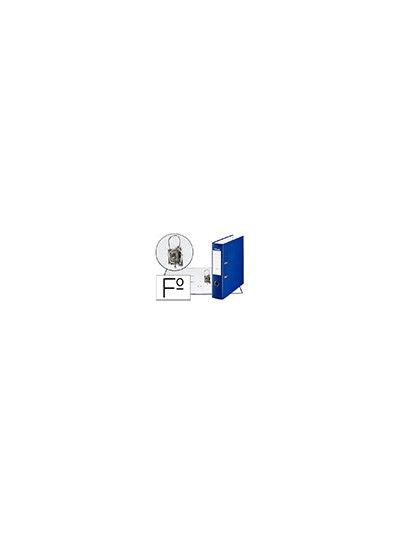 Archivador de palanca esselte carton forrado pvc folio lomo de 75 mm con rado azul