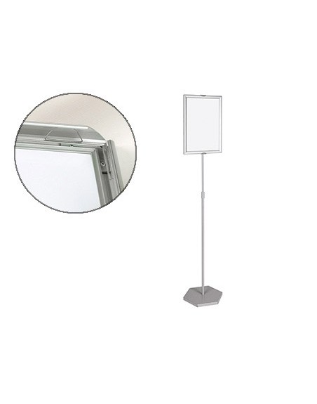 Expositor de pie bi-office para formatos a3 ajustable en altura 102 cm