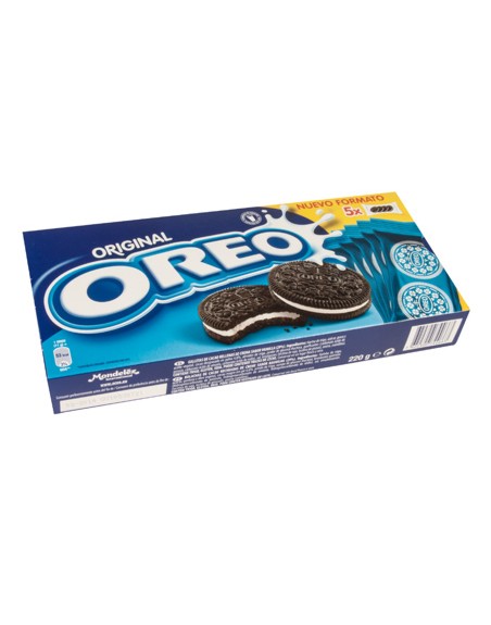 Galleta oreo original caja de 5 paquetes de 4 unidades 220 gr