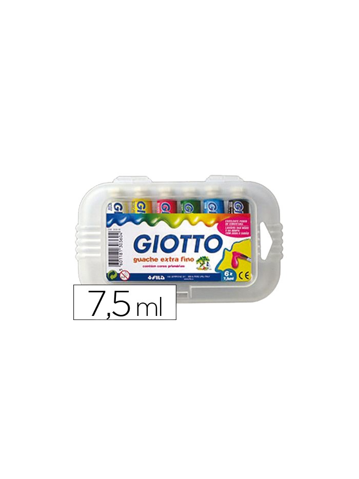 Tempera giotto 7,5 ml estuche 6 colores surtidos Tempera giotto 7,5 ml estuche 6 colores surtidos