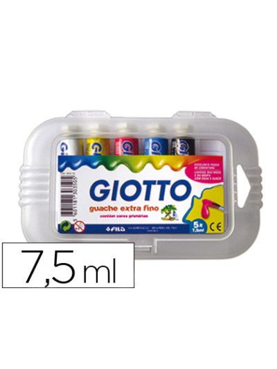Tempera giotto 7,5 ml estuche 5 colores surtidos