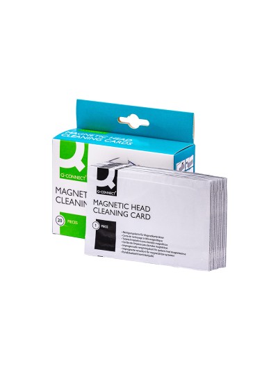 Tarjeta limpiadora q-connect de banda magnetica caja de 20 unidades