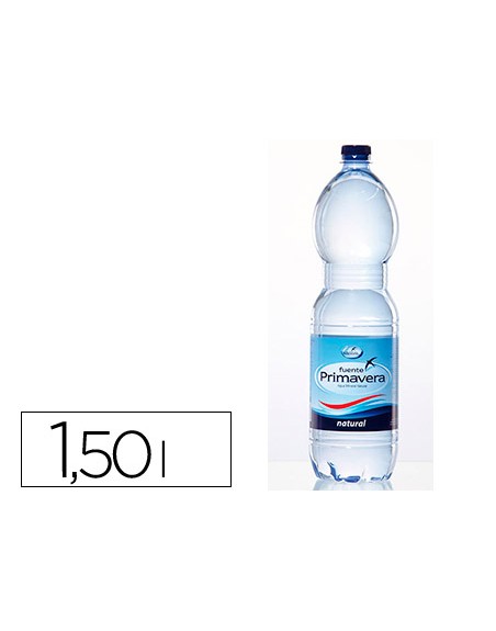 Agua mineral natural fuente primavera botella de 1,5 l