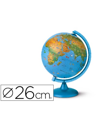 Globo terraqueo con luz modelo arca diametro 26 cm