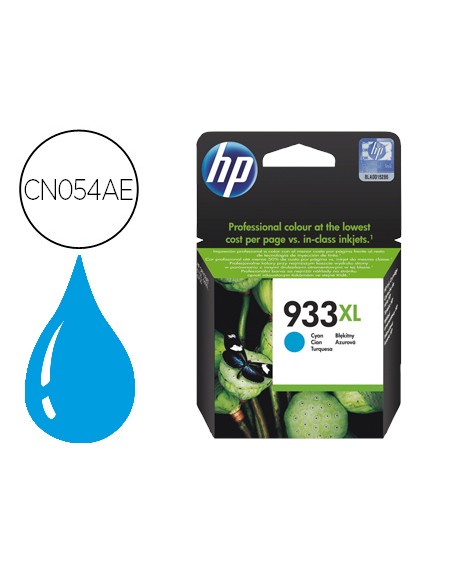 Ink-jet hp 933xl cian cn054ae officejet 6100/6600/6700 premium capacidad 825 pag