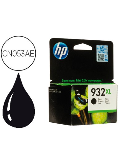 Ink-jet hp 932xl negro cn053ae officejet 6100/6600 capacidad 1000 pag