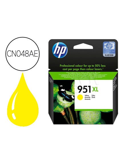 Ink-jet hp 951xl amarillo cn048ae capacidad 1500 pag