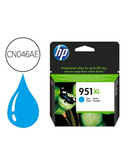 Ink-jet hp 951xl cian cn046ae capacidad 1500 pag