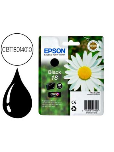 Ink-jet epson t18 negro expression home xp-102 xp-205 xp-305 xp-405 capaciidad 175 pag