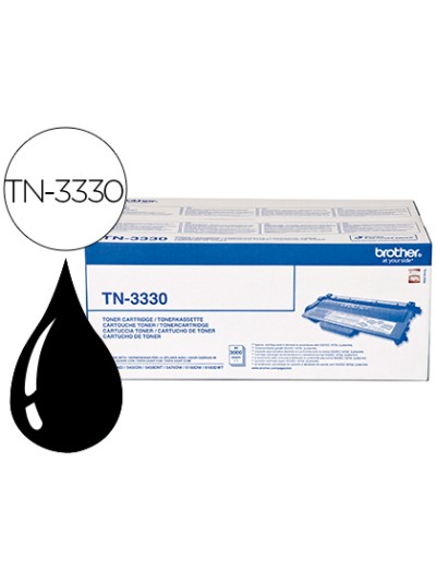 Toner brother tn-3330 para impresoras hl-5440d/5450dn/5470dw/6180dw - 3.000 pag