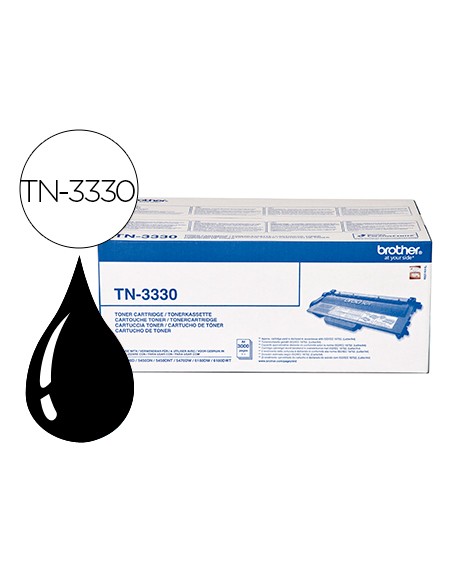 Toner brother tn-3330 para impresoras hl-5440d/5450dn/5470dw/6180dw - 3.000 pag