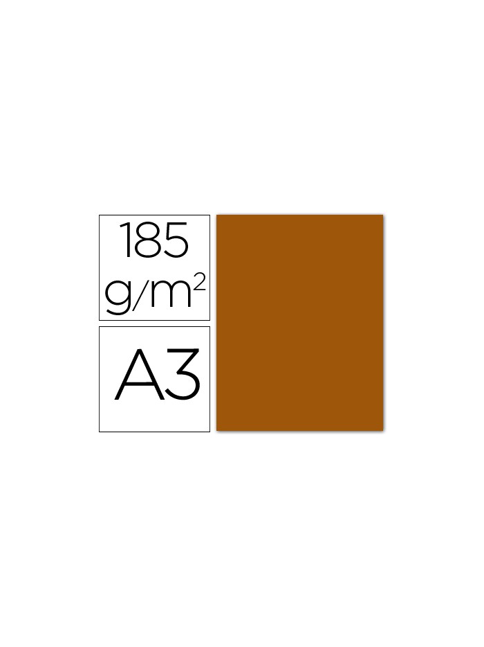 Cartulina guarro din a3 marron chocolate 185 gr paquete 50 hojas Cartulina guarro din a3 marron chocolate 185 gr paquete 50 hojas
