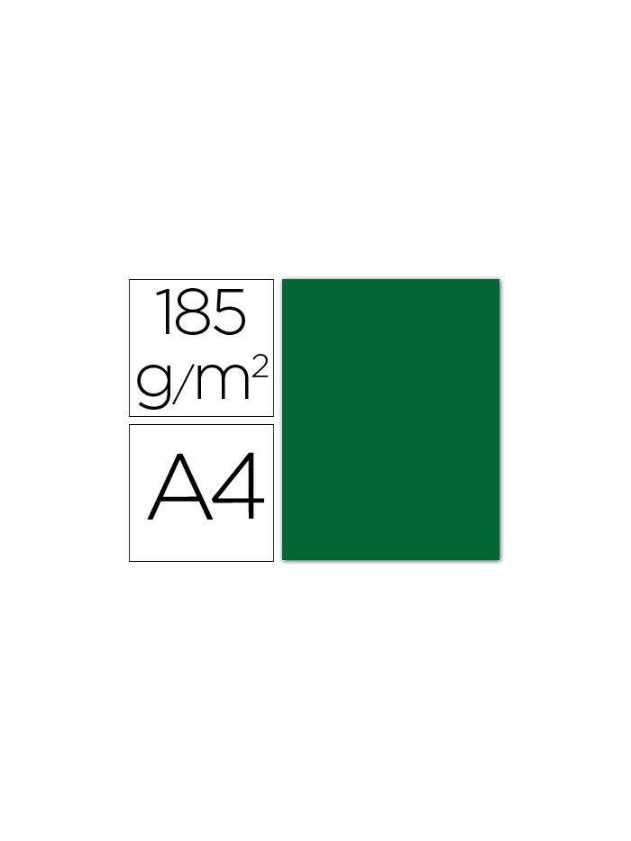 Cartulina guarro din a4 verde abeto 185 gr paquete 50 hojas Cartulina guarro din a4 verde abeto 185 gr paquete 50 hojas