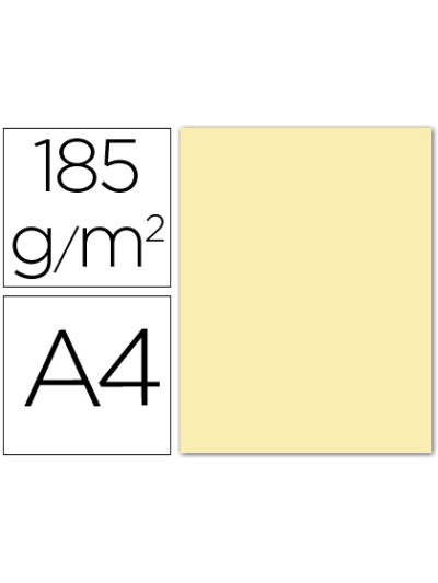 Cartulina guarro din a4 crema 185 gr paquete 50 hojas