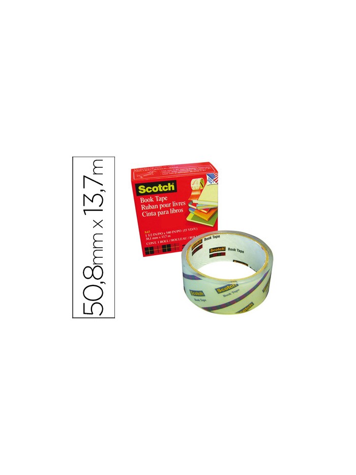 Cinta adhesiva scotch 845 book tape 13,7 mt x 50,8 mm Cinta adhesiva scotch 845 book tape 13,7 mt x 50,8 mm